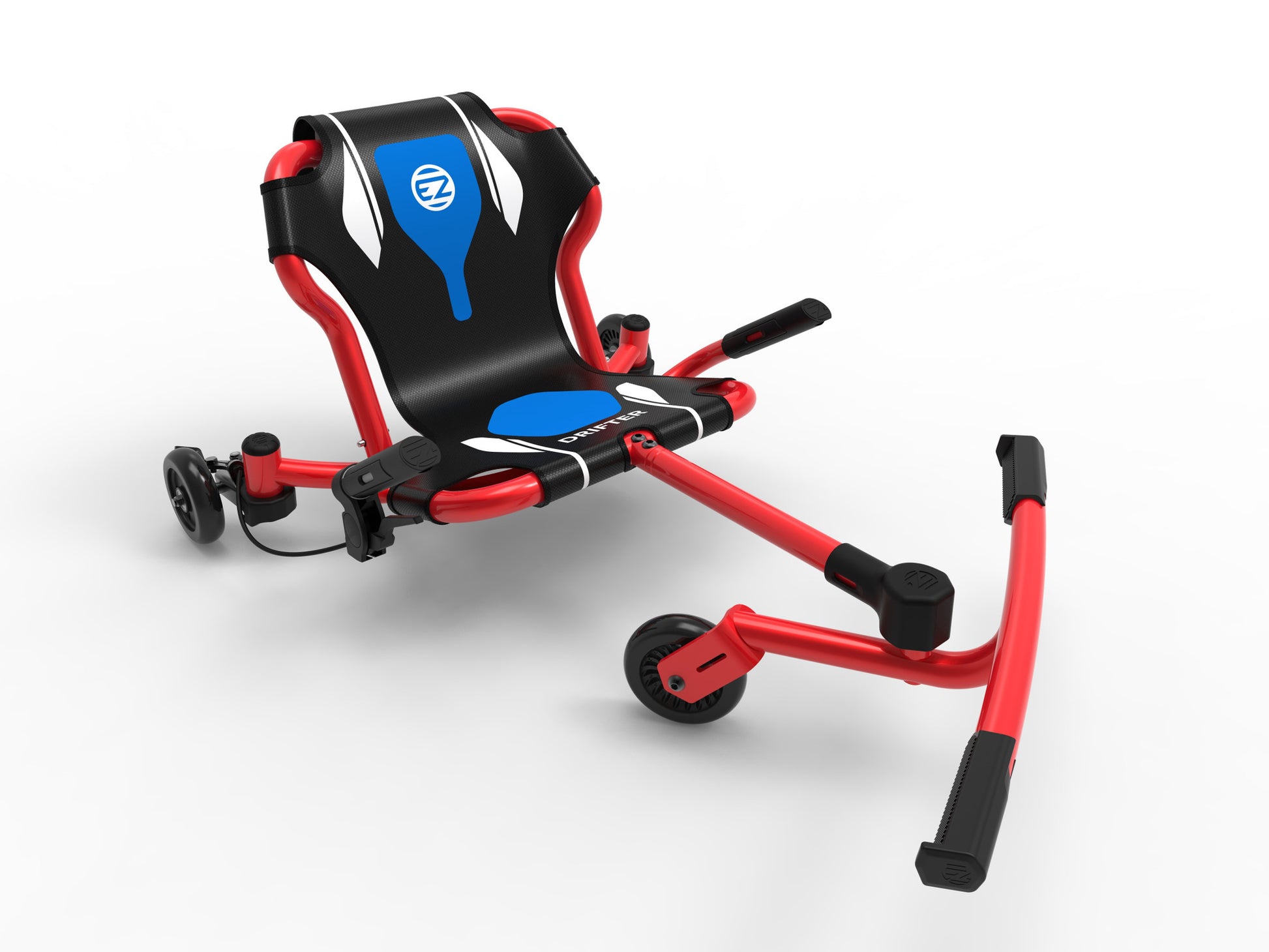 EzyRoller Drifter X Aufsitz-Go-Kart – Handbremse – 54 × 37 × 112 cm – ab 6 J. – Polyurethan, Stahl – Rot