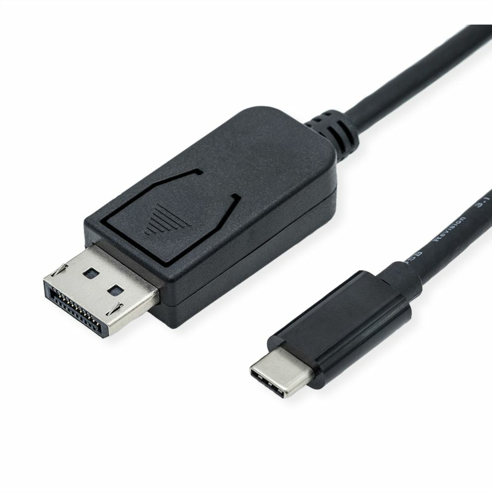 ROLINE USB-C auf DisplayPort Kabel DP 1.4 8K 60 Hz – 3 m – für Geräte mit USB-C (DisplayPort-Alt-Modus)