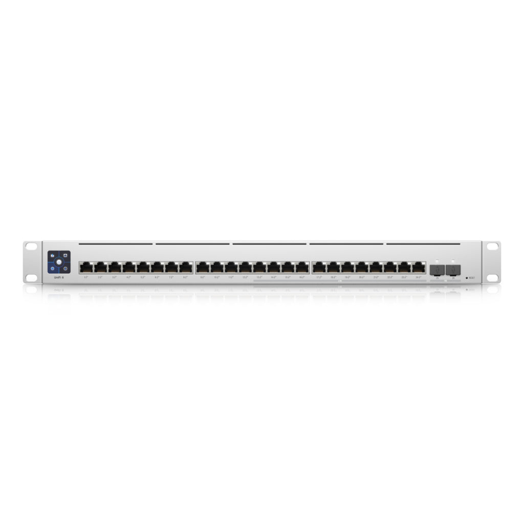 Ubiquiti USW-ENTERPRISE-24-POE – Managed Switch – 24×GbE, 2×SFP+, L3, PoE+, 19" Rack