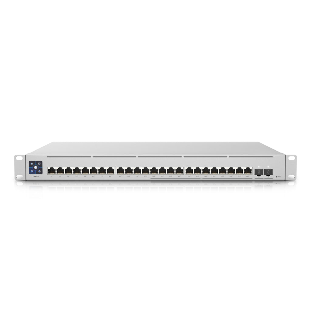 Ubiquiti USW-ENTERPRISE-24-POE – Managed Switch – 24×GbE, 2×SFP+, L3, PoE+, 19" Rack