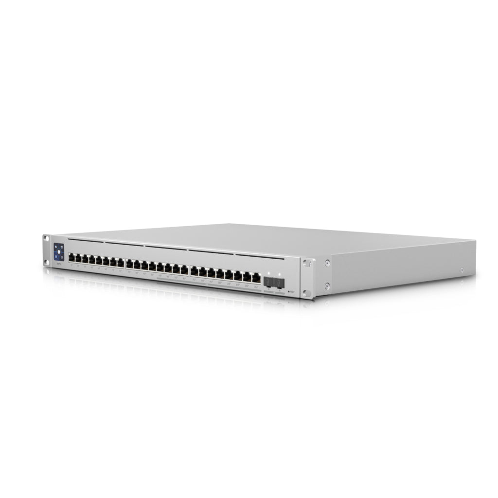 Ubiquiti USW-ENTERPRISE-24-POE – Managed Switch – 24×GbE, 2×SFP+, L3, PoE+, 19" Rack