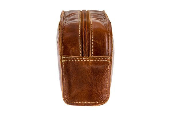 Alpenleder Etui, leer, 1 Fach, hellbraun, Leder, 22 × 10 × 6,5 cm
