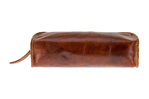 Alpenleder Etui, leer, 1 Fach, hellbraun, Leder, 22 × 10 × 6,5 cm