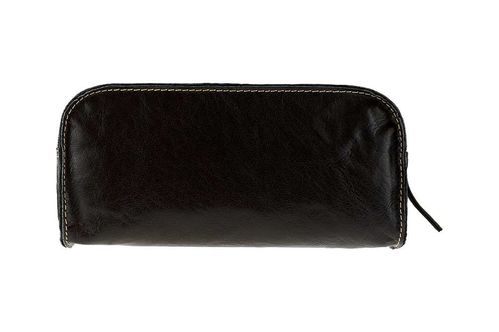 Alpenleder Etui, leer – schwarz – Leder – 22,0 × 10,0 × 6,5 cm