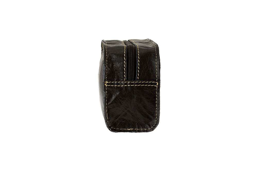 Alpenleder Etui, leer – schwarz – Leder – 22,0 × 10,0 × 6,5 cm