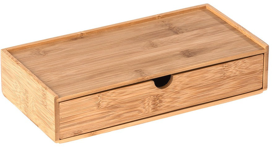WENKO Aufbewahrungsbox Terra – 28×14×14 cm, Holz, freistehend, Braun