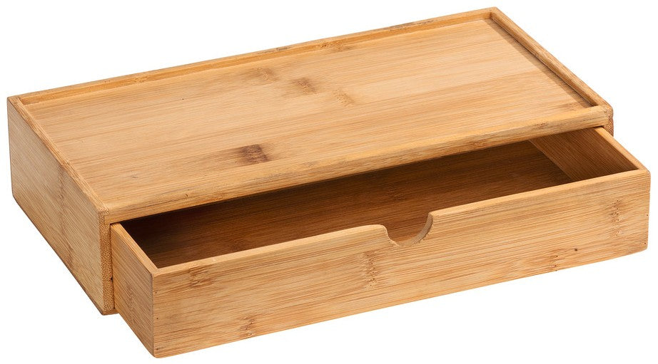 WENKO Aufbewahrungsbox Terra – 28×14×14 cm, Holz, freistehend, Braun