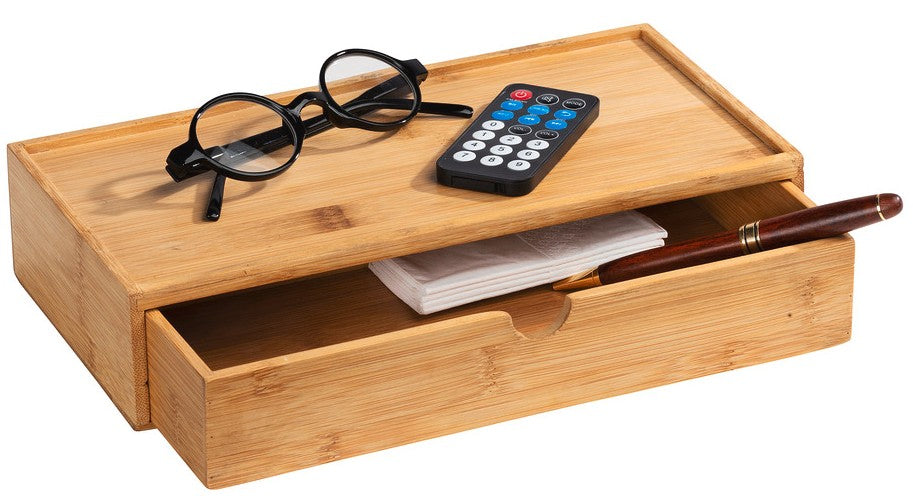 WENKO Aufbewahrungsbox Terra – 28×14×14 cm, Holz, freistehend, Braun