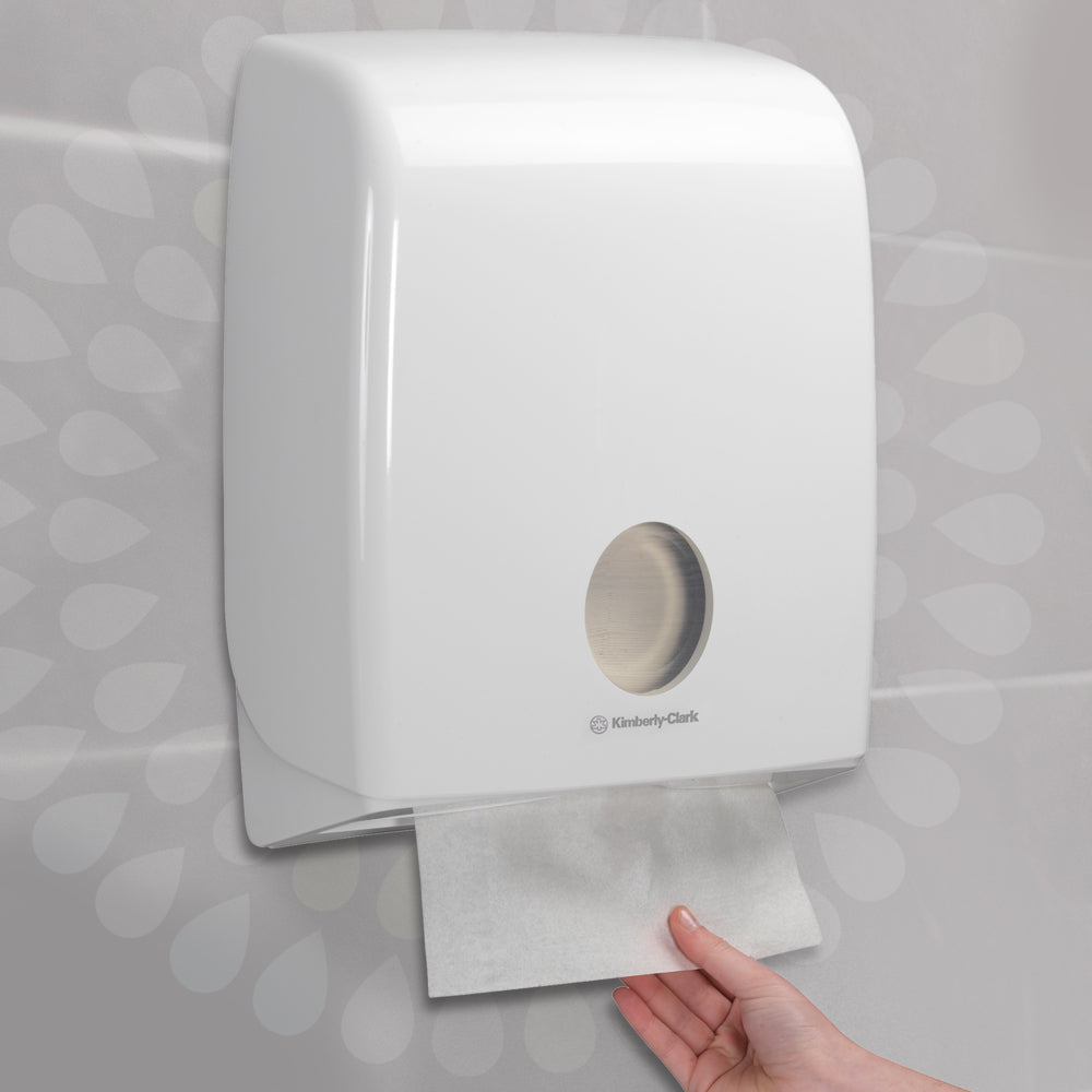 Kleenex Falthandtücher W-Falz – 3-lagig, hochweiss – 215 × 318 mm – für diverse Spender