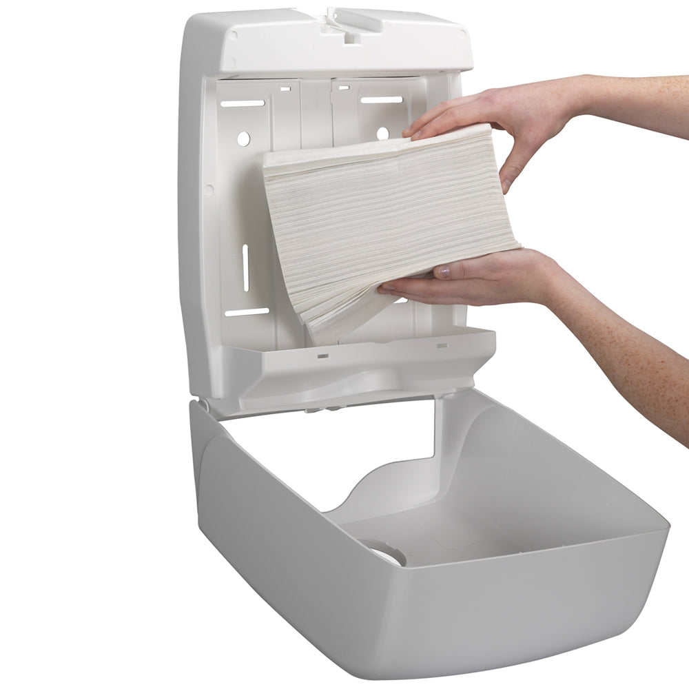 Kleenex Falthandtücher W-Falz – 3-lagig, hochweiss – 215 × 318 mm – für diverse Spender