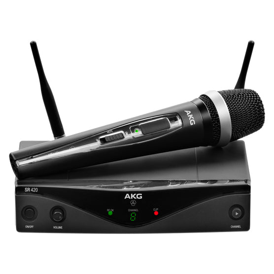 AKG WMS420 – Streaming-/Mikrofon-Kit – 6,35 mm Klinke, XLR, Kabellos, Niere, 530,025–931,85 MHz