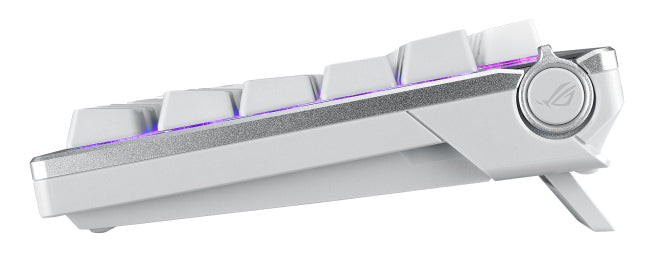 ASUS ROG Azoth – Gaming-Tastatur 75% – Mechanisch – USB, Bluetooth & 2,4 GHz – RGB – Ohne Ziffernblock – Weiss