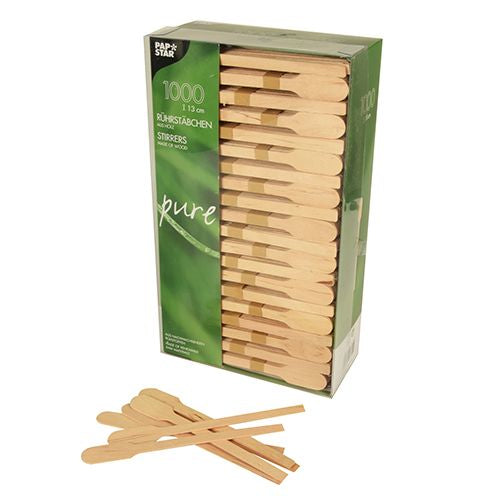 Papstar Holzrührstäbchen, 13 cm – 1000 Stk.