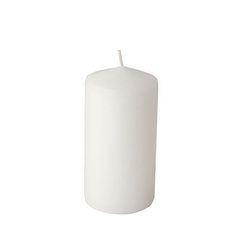 Papstar Stumpenkerze – 6-teilig – Ø 6 × 11,5 cm – Paraffin, weiss – ca. 24 h