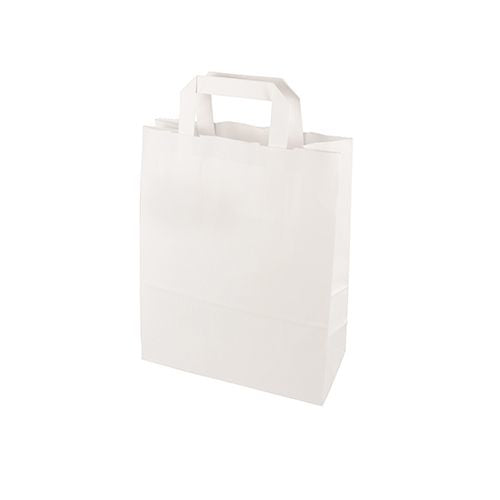 Papstar Papierbeutel – weiss, Kraftpapier, 22 × 28 × 10 cm, 50 Stück