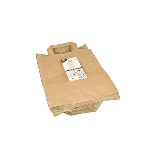 Papstar Papierbeutel – braun, 22 × 28 × 10 cm, 50 Stück