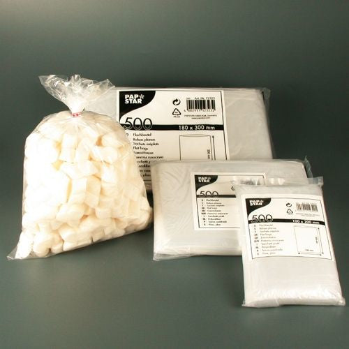Papstar Flachbeutel – LDPE, transparent, 160 × 240 mm, 500 Stk.