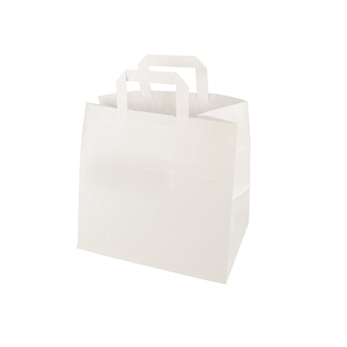 Papstar Papierbeutel – weiss, Kraftpapier, 25 × 26 × 17 cm, 50 Stück