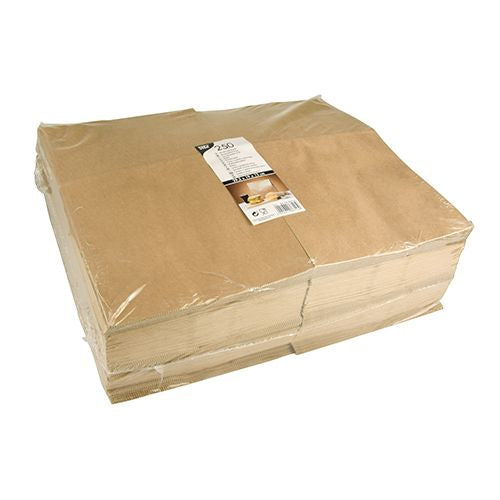 Papstar Papiertüten mit Blockboden – 190 × 295 × 120 mm, bis 4,5 kg, 70 g/m², braun – 250 Stk.