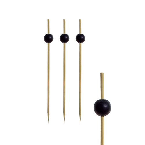 Papstar Rührstäbchen BLACK PEARL, Bambus, 12,5 cm – schwarz – 250 Stk.