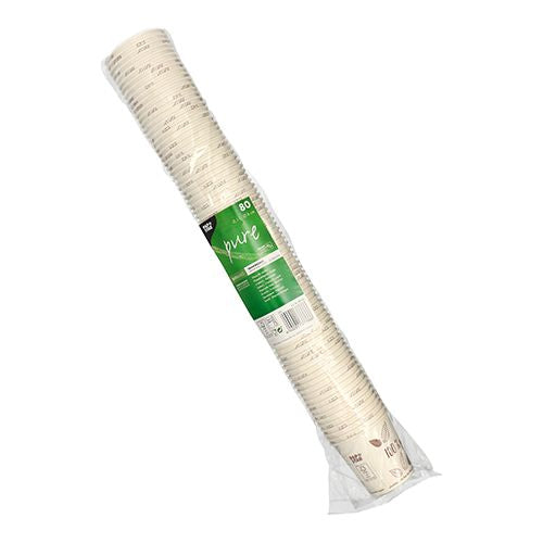 Papstar Trinkbecher Pure, Karton, für Heissgetränke – 1 dl – Violett – FSC – 80 Stk.