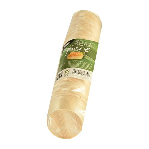 Papstar Schale Pure, Holz rund – Ø 5 cm – 50 Stk.