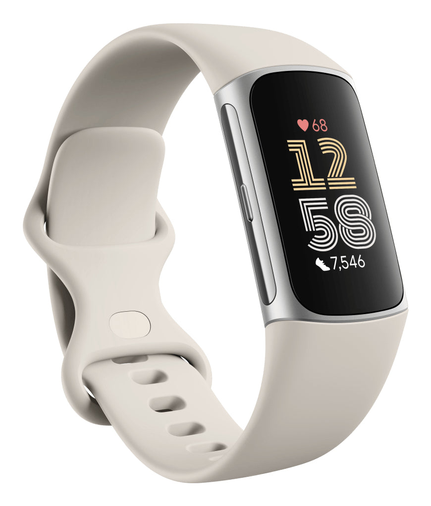 Fitbit Charge 6 GPS – Aluminium Silber, Sportarmband, S/L, 50 m, für Android, iOS