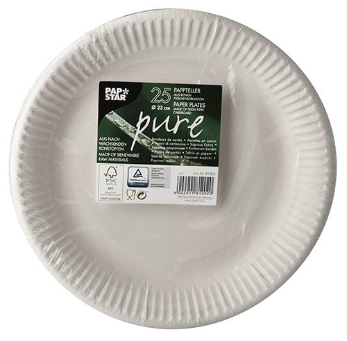 Papstar Papier-/Karton-Teller, rund – Ø 23 cm – FSC – 25 Stk.