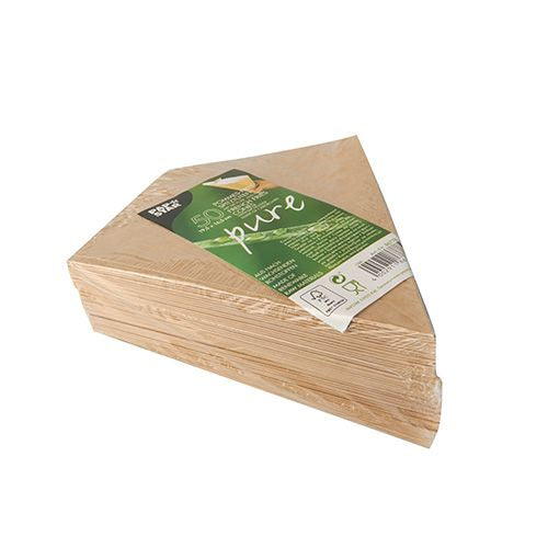 Papstar Sandwichbeutel pure, Papier/Karton – 23,5 × 19 cm, braun/weiss – 50 Stk.