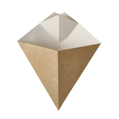 Papstar Sandwichbeutel pure, Papier/Karton – 23,5 × 19 cm, braun/weiss – 50 Stk.