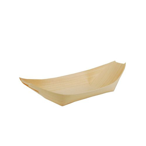 Papstar Schale, Kiefernholz, rechteckig – 19 × 10 cm – 50 Stk.