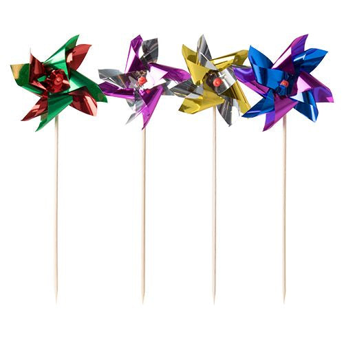Papstar Party-Piekser Windmühle – mehrfarbig – 17,5 cm – Holz – 100 Stk