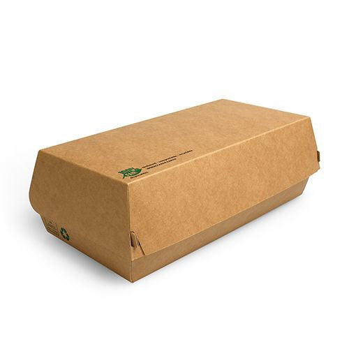 Papstar Take-away-Box PURE, Papier/Karton – 220 × 107 × 75 mm, braun – FSC – 25 Stk.