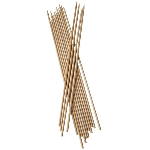 Papstar Schaschlikspiesse 200 Stk., 40 cm, Ø 0,5 cm, Holz, natur
