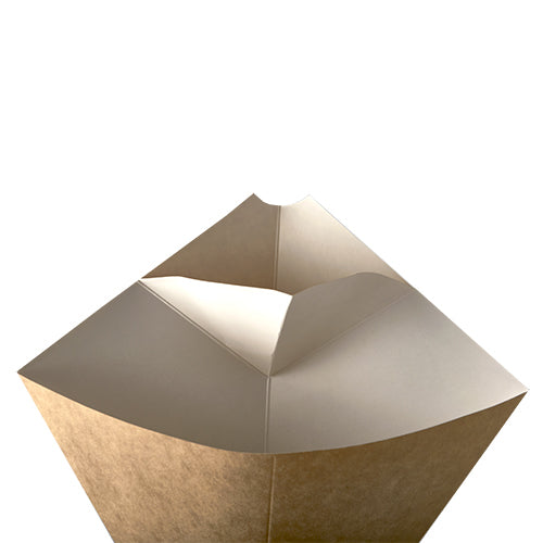 Papstar Take-away-Box PURE, Papier/Karton – 165 × 65 × 195 mm, braun/weiss – FSC – 50 Stk.