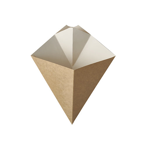 Papstar Take-away-Box PURE, Papier/Karton – 165 × 65 × 195 mm, braun/weiss – FSC – 50 Stk.