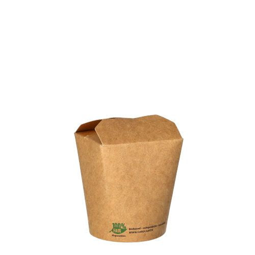 Papstar Take-away-Box, Papier/Karton – 230 ml, 65 × 58 × 75 mm, braun – FSC – 25 Stk.