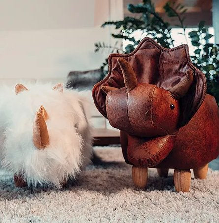 Zoosy Dino Kinder-Bürostuhl – Schaumstoff/Textil – Braun, Dinosaurier
