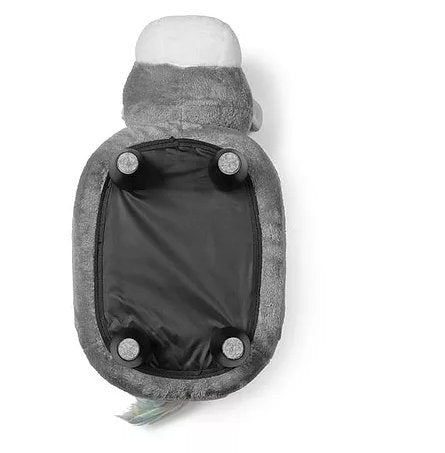 Zoosy Einhorn Hocker – B 71 × T 35 × H 36 cm – Schaumstoff, Textil, Gummi, Holz, Grau – für Kinder