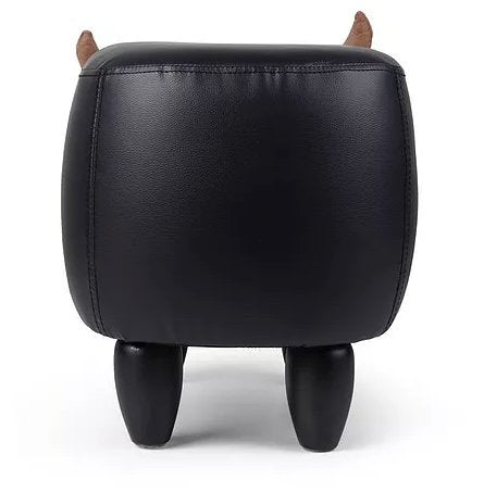 Zoosy Hocker – B 66 × T 34 × H 37 cm – Textil, Holz, Schwarz – für Kinder