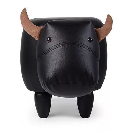Zoosy Hocker – B 66 × T 34 × H 37 cm – Textil, Holz, Schwarz – für Kinder