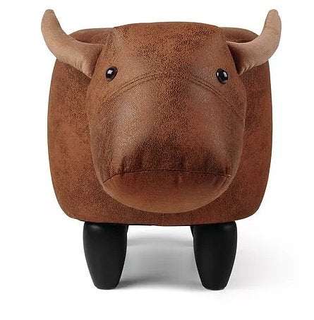 Zoosy Kuh Kinder-Bürostuhl – Stoff/Schaum – Braun, 37 cm