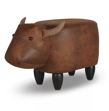 Zoosy Kuh Kinder-Bürostuhl – Stoff/Schaum – Braun, 37 cm