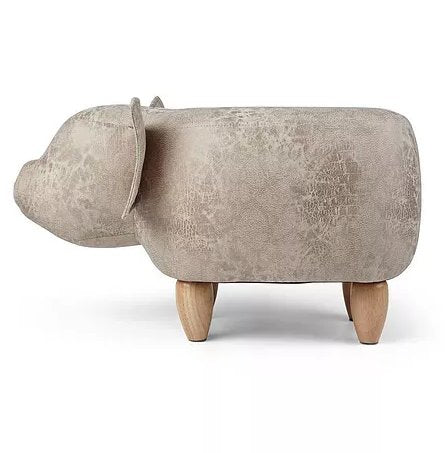 Zoosy Kinderstuhl Schwein – 66 × 34 × 36 cm – Schaumstoff & Textil – Grau