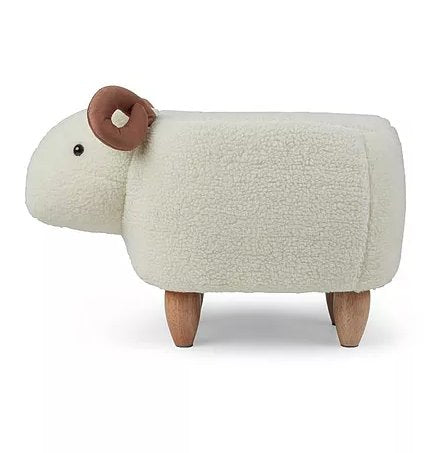 Zoosy Schaf Kinder-Bürostuhl – Schaumstoff/Textil – Weiss, Tiermotiv