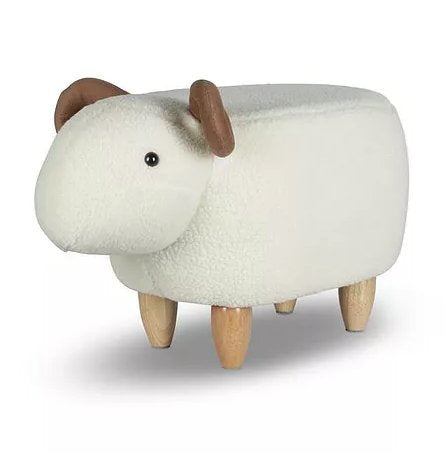Zoosy Schaf Kinder-Bürostuhl – Schaumstoff/Textil – Weiss, Tiermotiv