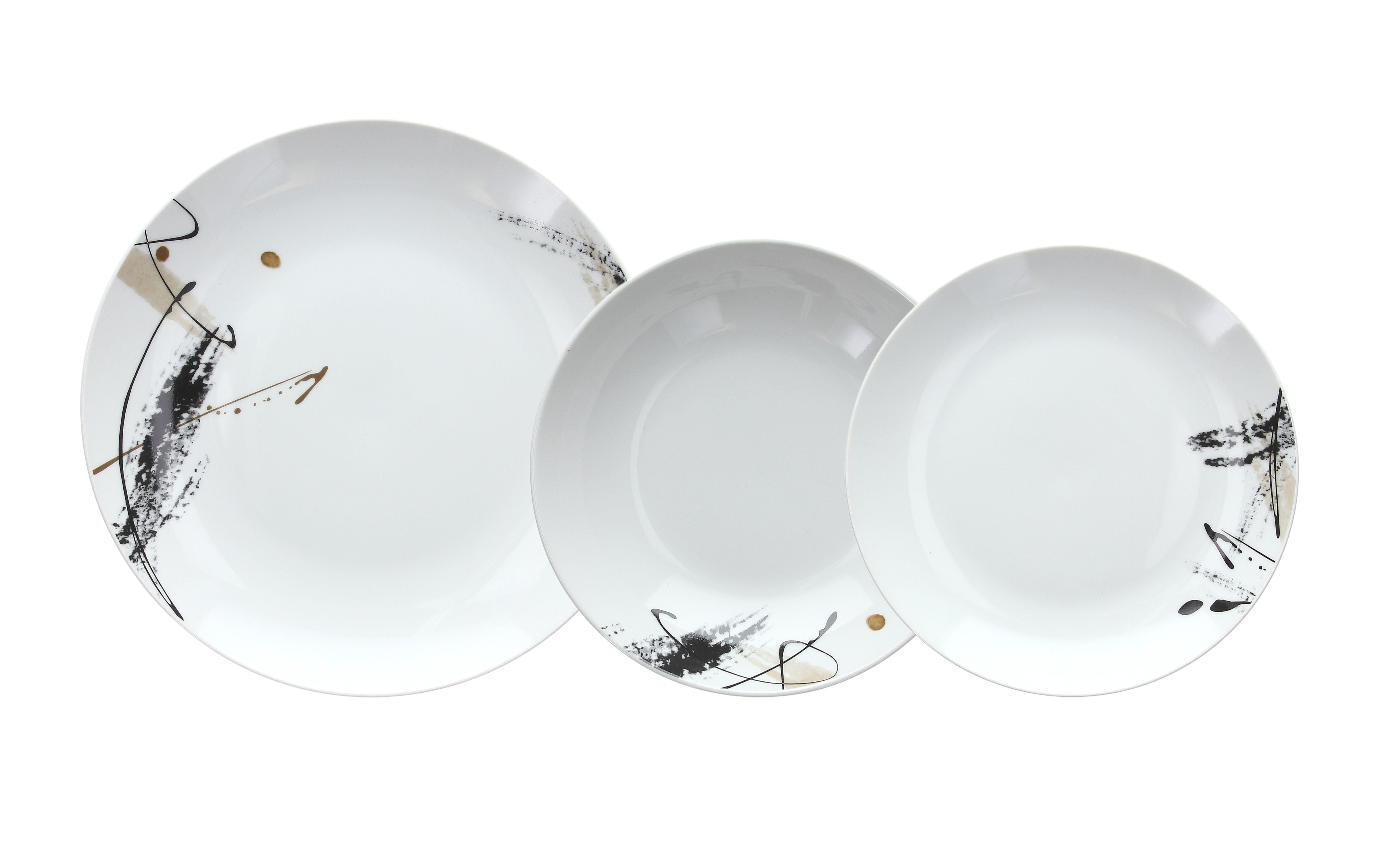 Tognana Porcellane Tognana Speise-Service Madison – Set 18-teilig, Ø 27/20/19 cm, Porzellan, spülmaschinenfest