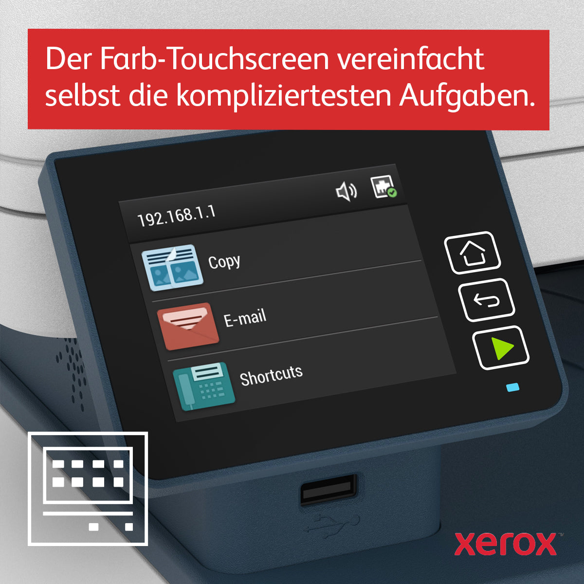 Xerox B235 – SW Laser-Multifunktionsdrucker, A4, 4-in-1, Duplex, ADF, WLAN/LAN, AirPrint, Mopria
