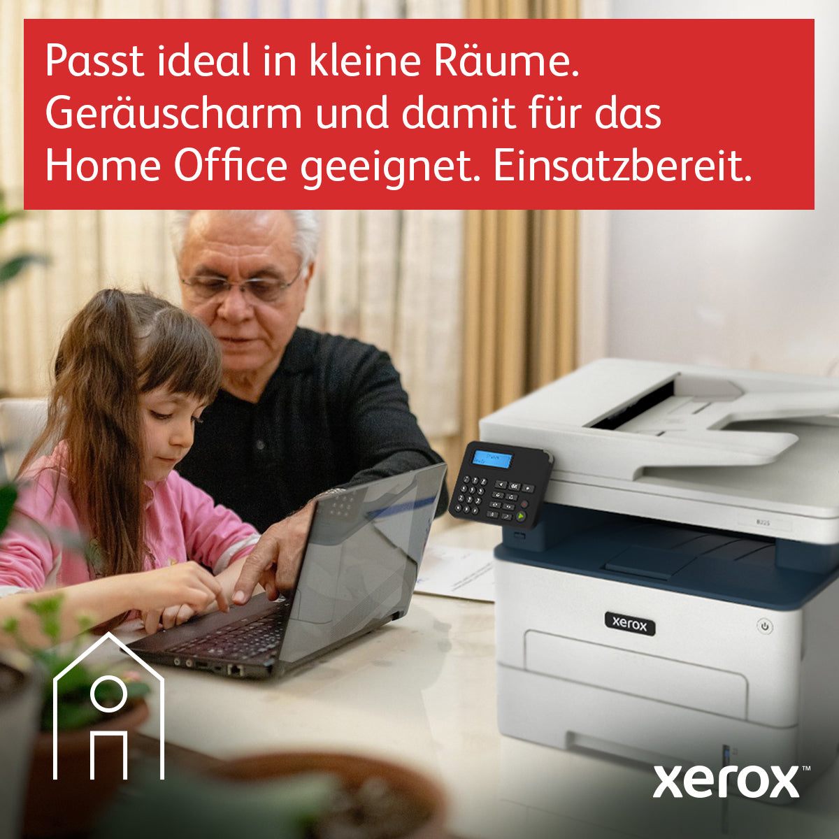 Xerox B225 – SW Laser-Multifunktionsdrucker, A4, 3-in-1, Duplex, ADF, WLAN/LAN, AirPrint, Mopria