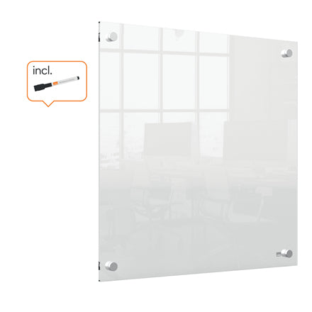 Nobo Whiteboard – 45 × 45 cm, Acryl